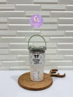 تراول ماگ دو حالته دسته سیلیکون حیوانات 600میل - Image 3