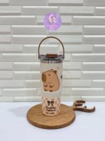 تراول ماگ دوحالته دسته سیلیکون حیوانات 900میل - Image 5