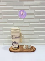 تراول ماگ دو حالته طرح ژاپني 520 ميل - Image 4