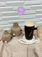 ماگ بلند دسته بامبو - Image 2