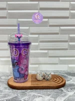 لیوان اسموتی چراغدار استیچ و آنجل - Image 3